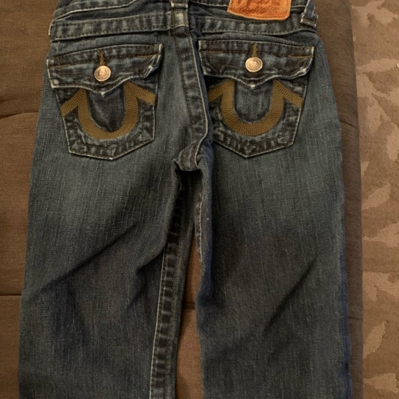True Religion flap pockets girls blue jeans size 5 - Picture 3 of 8
